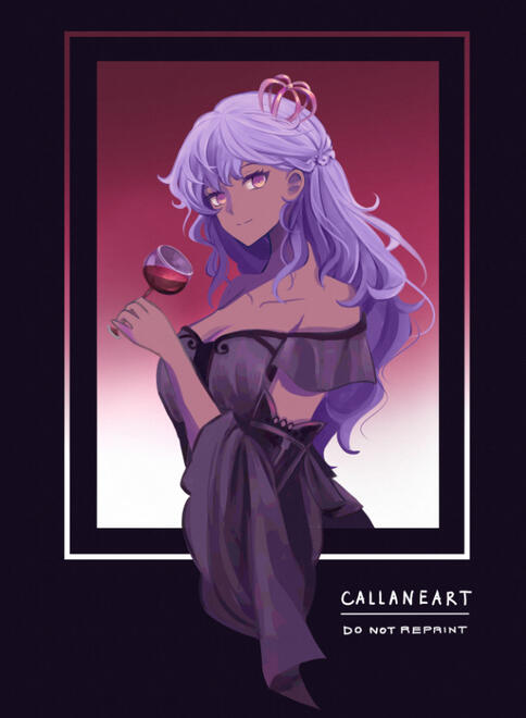 lineart, paint shading, halfbody, simple bg, complex character — $70